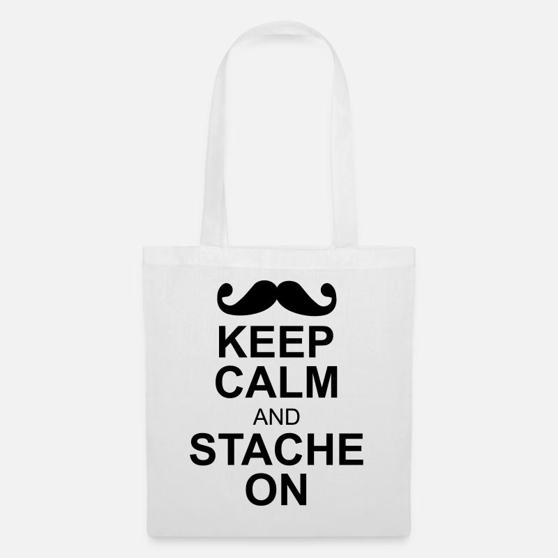 moustache - Sac en tissu - blanc