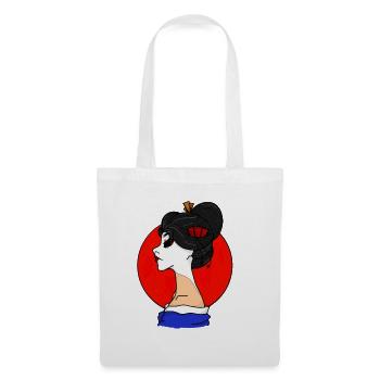 Dämonen-Geisha-Grafik - Stoffbeutel - Weiß - Vorne