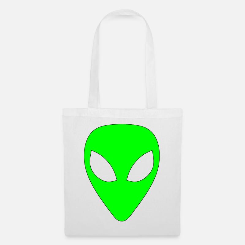 Alien - Light Green - Tote Bag - white