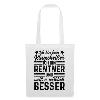 Rentner Klugscheißer - Stoffbeutel - Weiß - Vorne