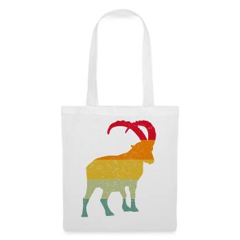 Steinbock, Wandern, Berge - Stoffbeutel - Weiß - Vorne