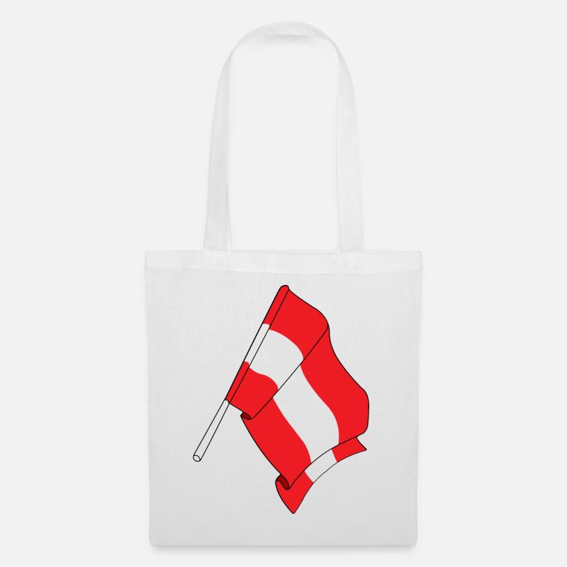 Flagge Österreich - Stoffbeutel - Weiß