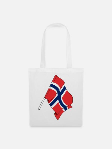 Flagge Norwegen - Stoffbeutel - Weiß