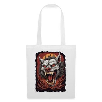 Chien démon de l'enfer - Sac en tissu - blanc - Devant