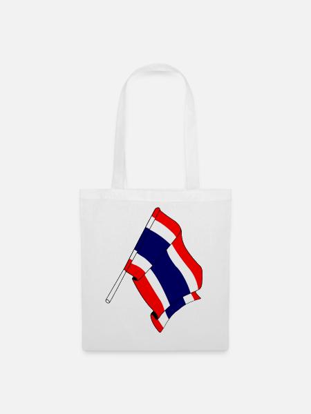 Flagge von Thailand - Stoffbeutel - Weiß