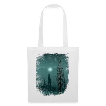 Moon shimmers on trees - Tote Bag - white - Front