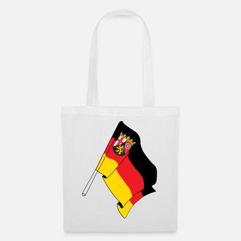 Drapeau Rhénanie-Palatinat - Sac en tissu - blanc