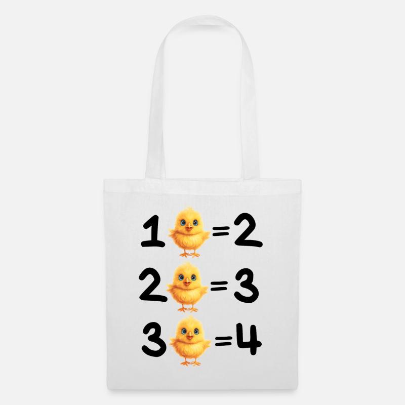 addition, mathématiques, additionner - Sac en tissu - blanc