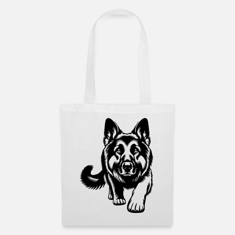 Deutscher schäferhund - Stoffbeutel - Weiß