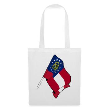 Drapeau Géorgie - Sac en tissu - blanc - Devant