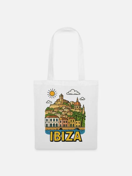 ibiza-stadt-skyline - Stoffbeutel - Weiß