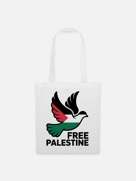 Freies Palästina - Gaza T-Shirt - Stoffbeutel - Weiß