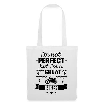 Not perfect but a great biker - Tote Bag - white - Front