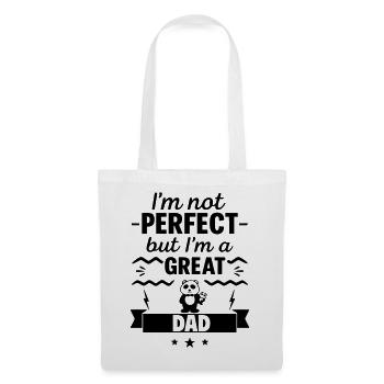 Not perfect, but a super dad - Tote Bag - white - Front