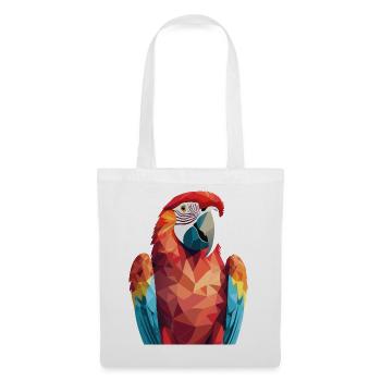Perroquet - Sac en tissu - blanc - Devant