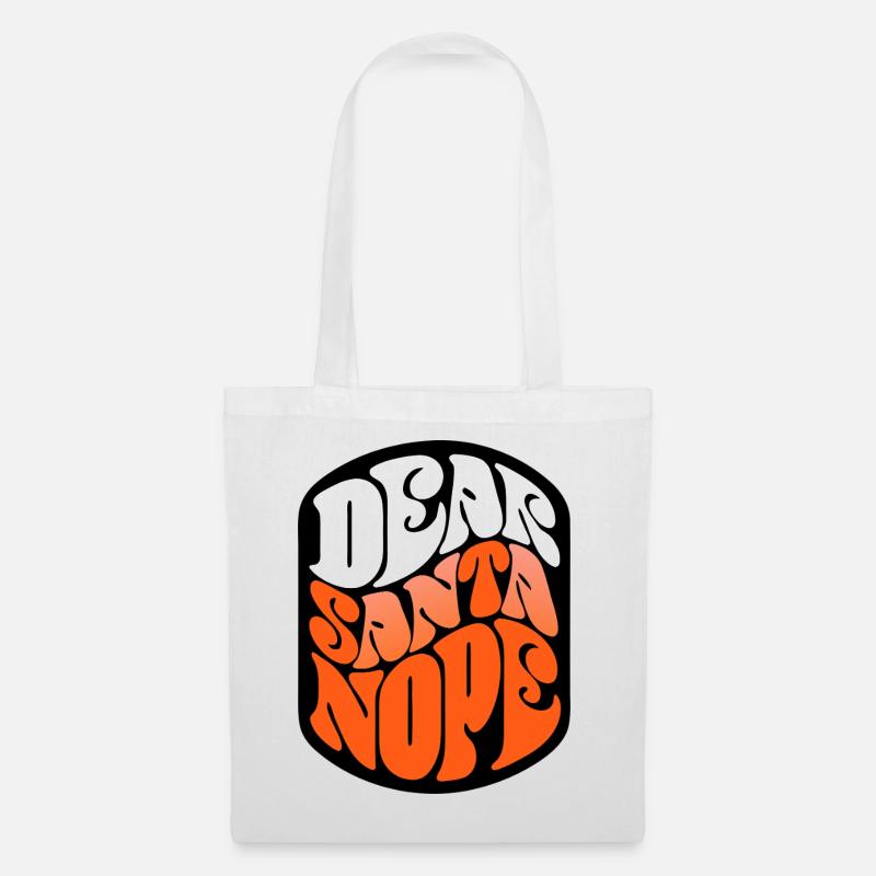 Santa Nope Psychedelic Glow - Tote Bag - white