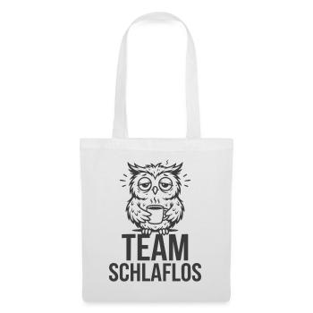 Team Sleepless – Tired Owl - Tote Bag - white - Front