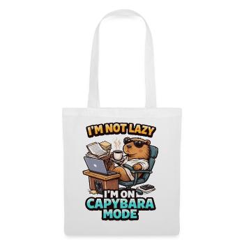 Capybara Mode Not Lazy Bear - Tote Bag - white - Front