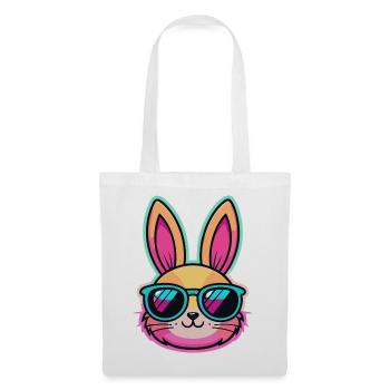 Neon Bunny with Colored Glasses - Tote Bag - white - Front