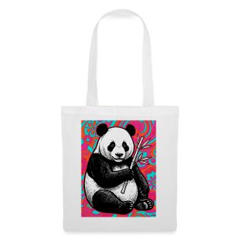 panda - Sac en tissu - blanc - Devant