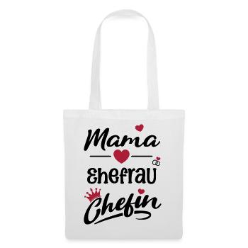 mama_ehefrau_chefin - Sac en tissu - blanc - Devant