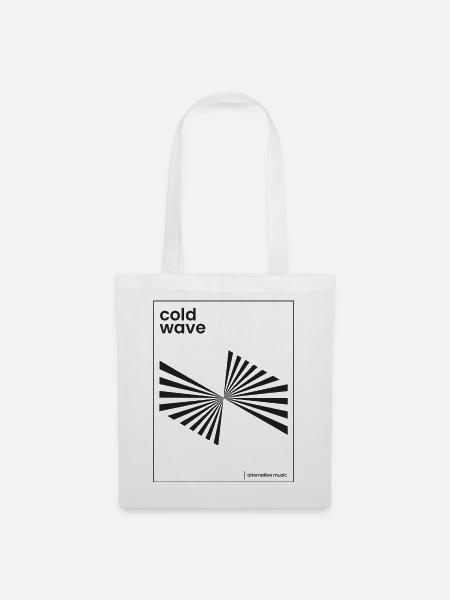 Design eines Cold-Wave-Musikplakats - Stoffbeutel - Weiß