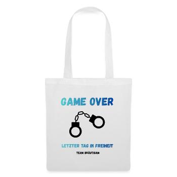 Team Bräutigam-JGA Männer Shirt - Stoffbeutel - Weiß - Vorne