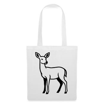 Club de chasse de chasseurs de silhouettes de cerfs Forêt forestière - Sac en tissu - blanc - Devant