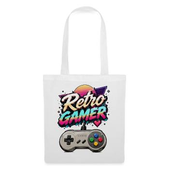 Retro Gamer Neon - Sac en tissu - blanc - Devant