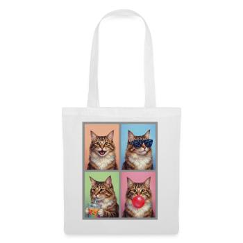 Cats American Bobtail Cat - Tote Bag - white - Front