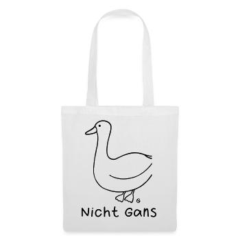 Nicht Gans - Stoffbeutel - Weiß - Vorne