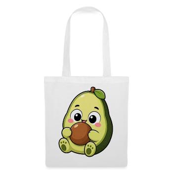 Süße Avocado Kawaii Cartoon Vegan - Stoffbeutel - Weiß - Vorne