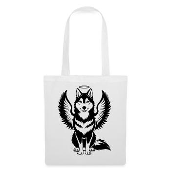 Sibirischer Husky-Engelflügel-Halo - Stoffbeutel - Weiß - Vorne