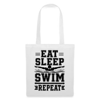 Schwimmer schwimmen Repeat-Swim Pool-fun Schwimm - Stoffbeutel - Weiß - Vorne