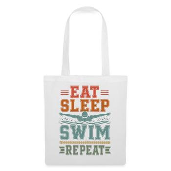  Schwimmer schwimmen Repeat-Swim Pool-fun Vintage - Stoffbeutel - Weiß - Vorne