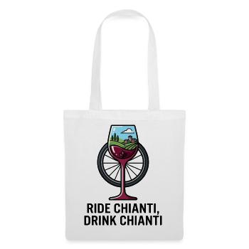 Reiten Sie Chianti Trinken Chianti Radfahren Weinkunst - Stoffbeutel - Weiß - Vorne