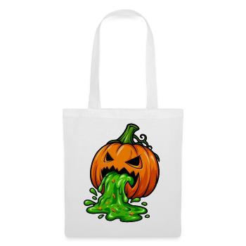 Giftiger Halloween Kürbis - Stoffbeutel - Weiß - Vorne