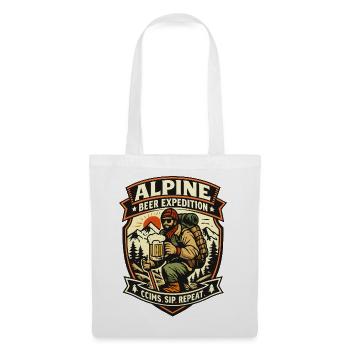 Alpine Bier Expedition - Stoffbeutel - Weiß - Vorne