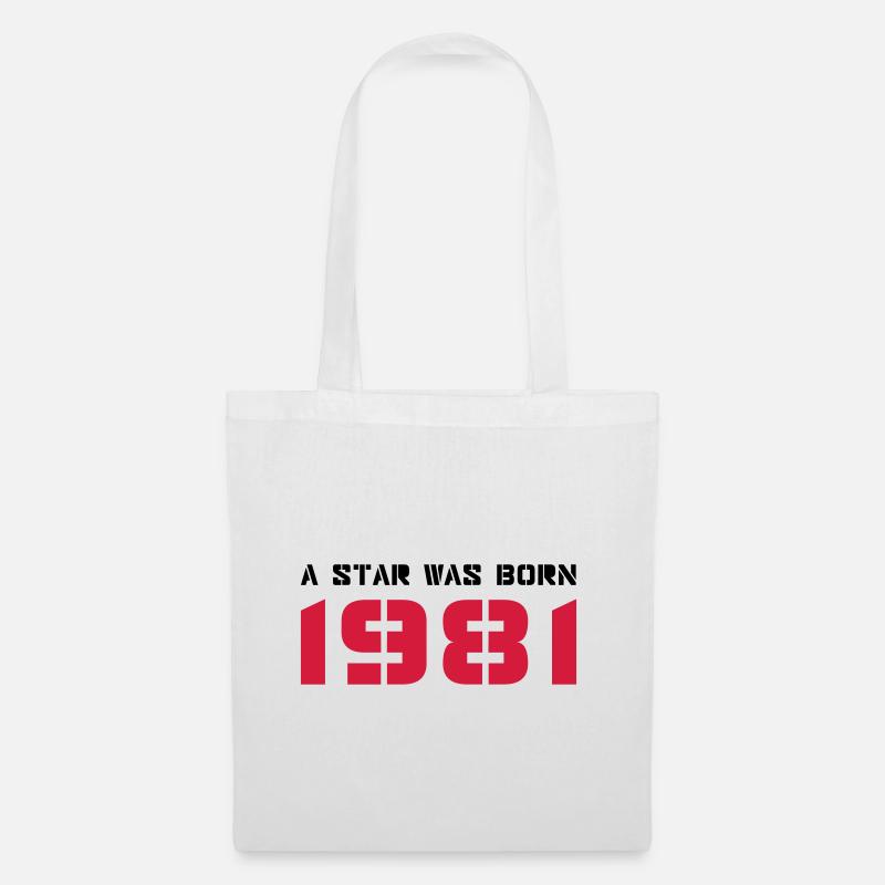 Geburtsjahr Geburtstag Born In - Made in 1981 - Stoffbeutel - Weiß