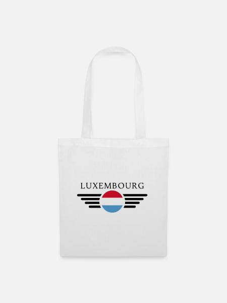 Luxemburg Stil T-Shirt - Stoffbeutel - Weiß
