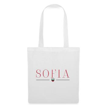 Sofia, Bulgarien Stil Design T-Shirt - Stoffbeutel - Weiß - Vorne