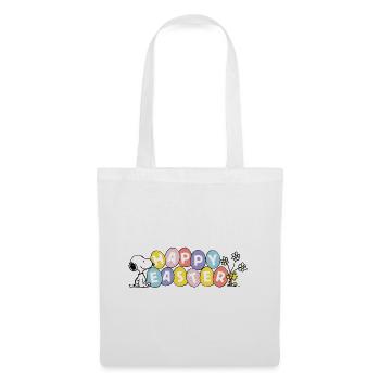 Peanuts Snoopy Happy Easter Ostern - Stoffbeutel - Weiß - Vorne
