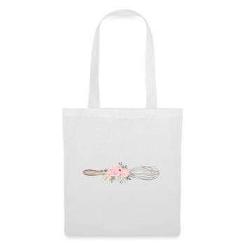 Whisk & flowers, customisable - Tote Bag - white - Front