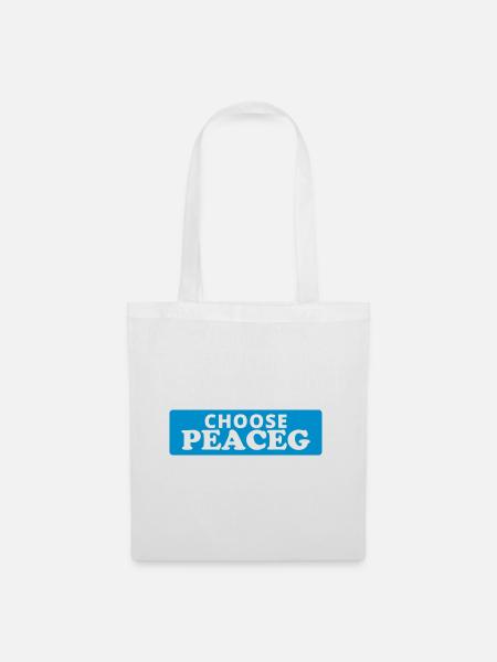 Choose peace - Wähle den Frieden - Stoffbeutel - Weiß