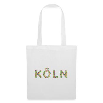 Köln T-Shirt – Domstadt Liebe - Stoffbeutel - Weiß - Vorne