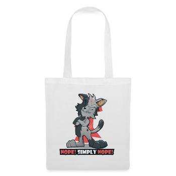 Non! geneverte et chat paresseux Nö amoureux des chats - Sac en tissu - blanc - Devant