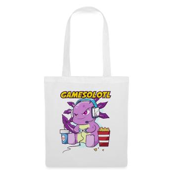 Gamesolotl Axolotl as Gamer with Headset Anime - Tote Bag - white - Front
