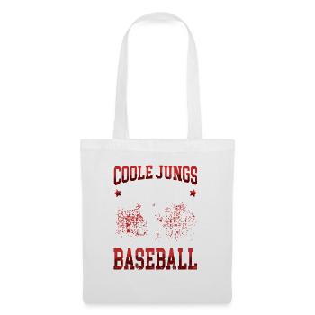 Coole Jungs Baseball Baseballer Baseballspieler - Stoffbeutel - Weiß - Vorne