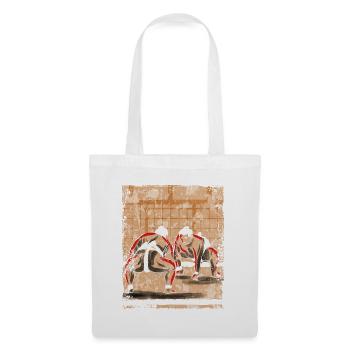 Sumo Wrestler Art Japonais Vintage Rétro - Sac en tissu - blanc - Devant