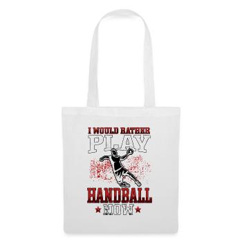 préfère jouer au handball Joueur de handball - Sac en tissu - blanc - Devant